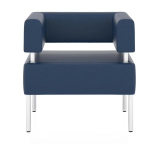 Офисный диван МС кресло бриллиантово-синий P2 euroline