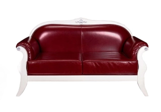 Офисный диван Фаворит Лайт-2 кожа Stella/комбинированная коричневый