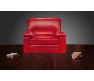 Офисный диван Эль Греко-1 кожа Stella/комбинированная красный