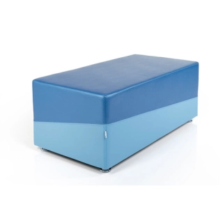 Офисный диван Банкетка M15-2P4L (2P4R) двухместная, голубой/синий
