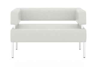 Офисный диван МС двухместный диван ультра белый P2 euroline