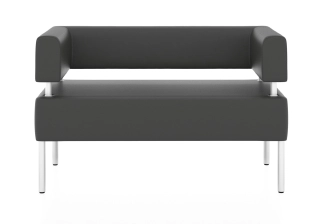 Офисный диван МС двухместный диван железно-серый P2 euroline