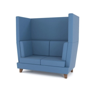 Офисный диван M16-2S2 двухместный синий