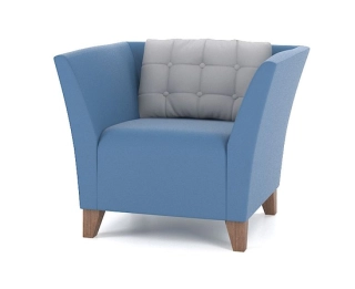 Кресло M21/6-1S синий/серый
