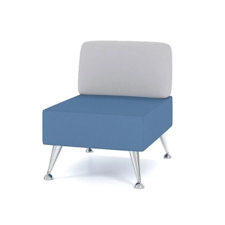 Офисный диван Модуль M23-1D одноместный, синий/серый