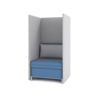 Офисный диван M24-1SА синий/серый