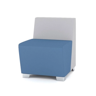 Офисный диван Модуль M33-1D одноместный, синий/серый