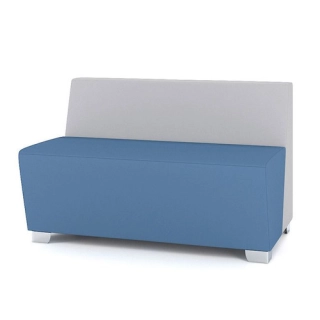 Офисный диван Модуль M33-2D двухместный, синий/серый