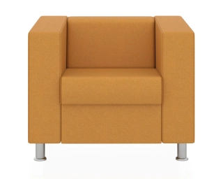 Офисный диван АПОЛЛО кресло светло-оранжевый Kardif