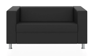АПОЛЛО 2-х местный диван черный P2 euroline