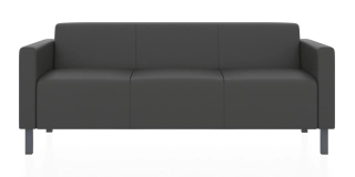 Офисный диван ЕВРО 3-х местный диван железно-серый P2 euroline 7024