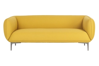 Офисный диван Фрэнк-2 кожа Stella/комбинированная желтый