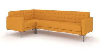 НЕКСТ угловой диван 1U3 оранжевый Twist
