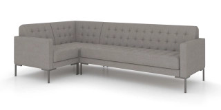 Офисный диван НЕКСТ угловой диван 1U3 светло-серый Twist