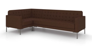 Офисный диван НЕКСТ угловой диван 1U3 темно-коричневый Twist