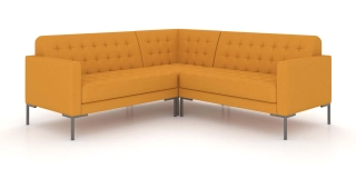 Офисный диван НЕКСТ угловой диван 2U2 оранжевый Twist