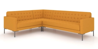 НЕКСТ угловой диван 2U3 оранжевый Twist