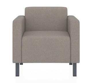 Офисный диван ЕВРО кресло серый Kardif 7024