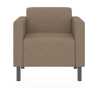 Офисный диван ЕВРО кресло светло-коричневый Kardif 7024