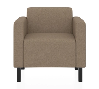 Офисный диван ЕВРО кресло светло-коричневый Kardif 9011