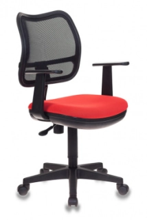 офисный стул Бюрократ Ch-797AXSN черный сиденье красный