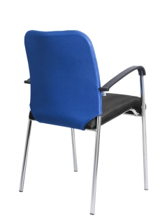 офисный стул Amigo Lux silver arm синий/черный