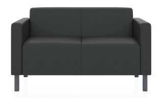 ЕВРО 2-х местный диван черный ИК Домус 7024