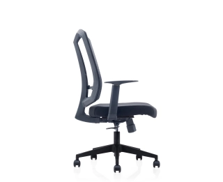 офисный стул Iron LB черный пластик черная сетка
