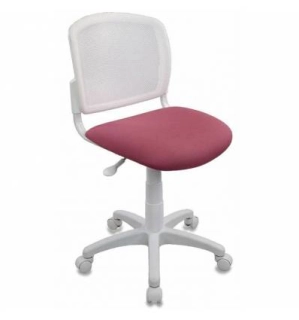 офисный стул Бюрократ CH-W296NX белый сиденье розовый