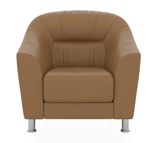 Офисный диван РАЙТ кресло коричнево-бежевый P2 euroline