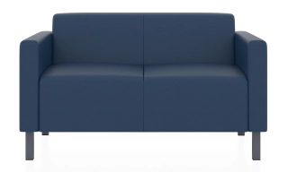 Офисный диван ЕВРО 2-х местный диван бриллиантово-синий P2 euroline 7024