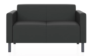 ЕВРО 2-х местный диван черный P2 euroline 7024