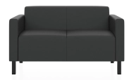 ЕВРО 2-х местный диван черный P2 euroline 9011