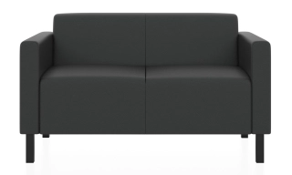 ЕВРО 2-х местный диван черный P2 euroline 9011