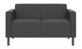 Офисный диван ЕВРО 2-х местный диван железно-серый P2 euroline 7024