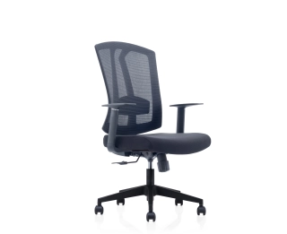 офисный стул Iron LB черный пластик черная сетка
