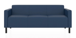 Офисный диван ЕВРО 3-х местный диван бриллиантово-синий P2 euroline 9011