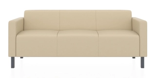 Офисный диван ЕВРО 3-х местный диван кремово-белый P2 euroline 7024
