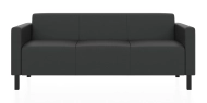 ЕВРО 3-х местный диван черный P2 euroline 9011