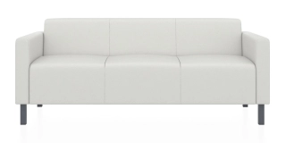 Офисный диван ЕВРО 3-х местный диван ультра белый P2 euroline 7024
