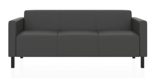 Офисный диван ЕВРО 3-х местный диван железно-серый P2 euroline 9011