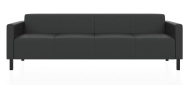 ЕВРО 4-х местный диван черный ИК Домус 9011