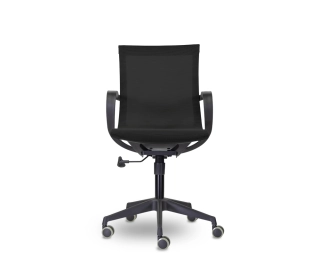 офисный стул Лорри (black plastic black) черный пластик черная сетка