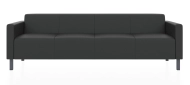 ЕВРО 4-х местный диван черный P2 euroline 7024