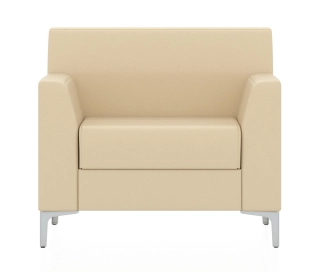 Офисный диван СМАРТ кресло кремово-белый ИК Домус