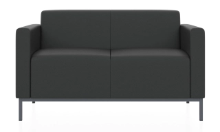 ЕВРО 2 2-х местный диван черный ИК Домус 7024