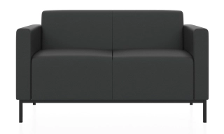ЕВРО 2 2-х местный диван черный P2 euroline 9011