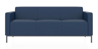 ЕВРО 2 3-х местный диван бриллиантово-синий ИК Домус 7024
