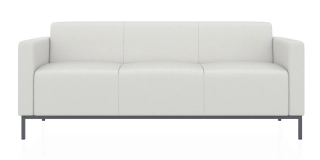 ЕВРО 2 3-х местный диван ультра белый ИК Домус 7024