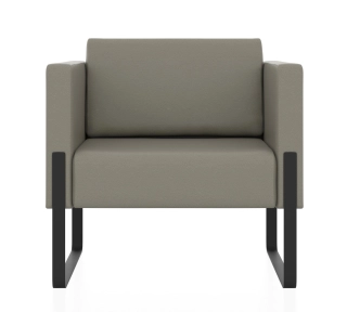 Офисный диван ТРЕНД кресло кварцевый серый P2 euroline
